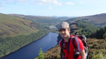 Sherpa, On the Spic, Wicklow Way, Trek,John Millen Walking above Glendalough