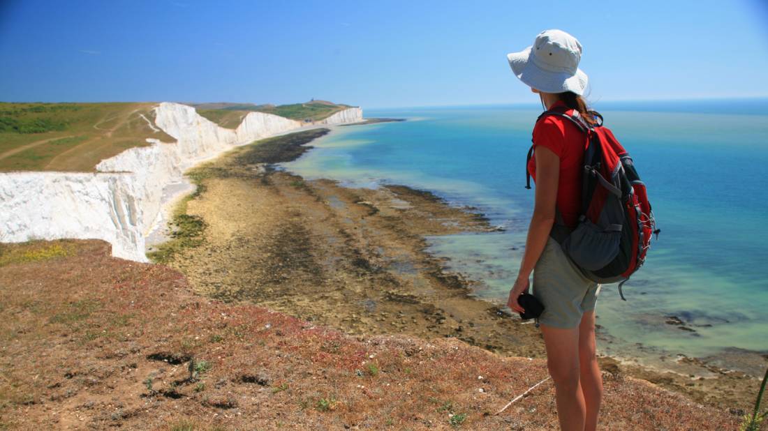 Looking towards the Seven Sisters, South Downs Way