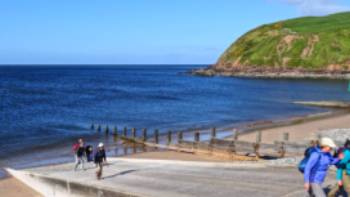 Start from St. Bees,John Millen Setting off on the Coast to Coast from St Bees