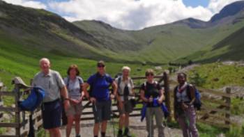 Group on their way to Black Sail Hut, Ennerdale