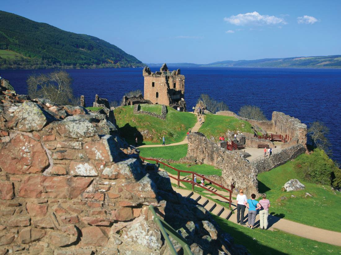 Magnificently situated Urquhart Castle, on the banks of the Loch Ness