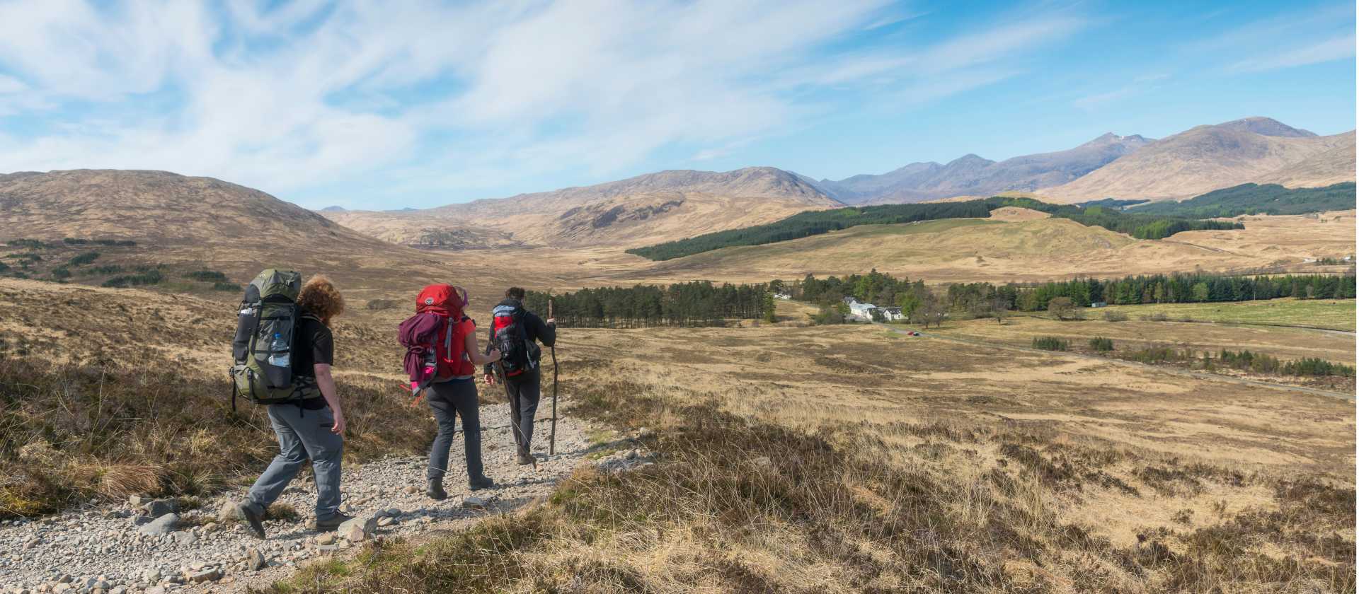 Walkers on the West Highland Way in Glencoe | Kenny Lam