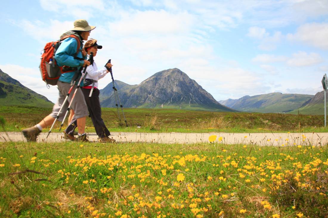 Walking beside Buachaille Etive Mor, Scotland