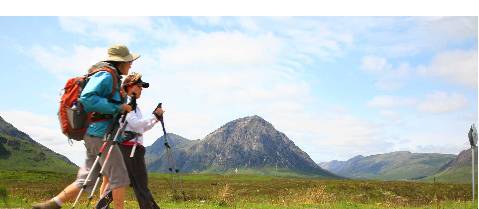 Walking beside Buachaille Etive Mor, Scotland