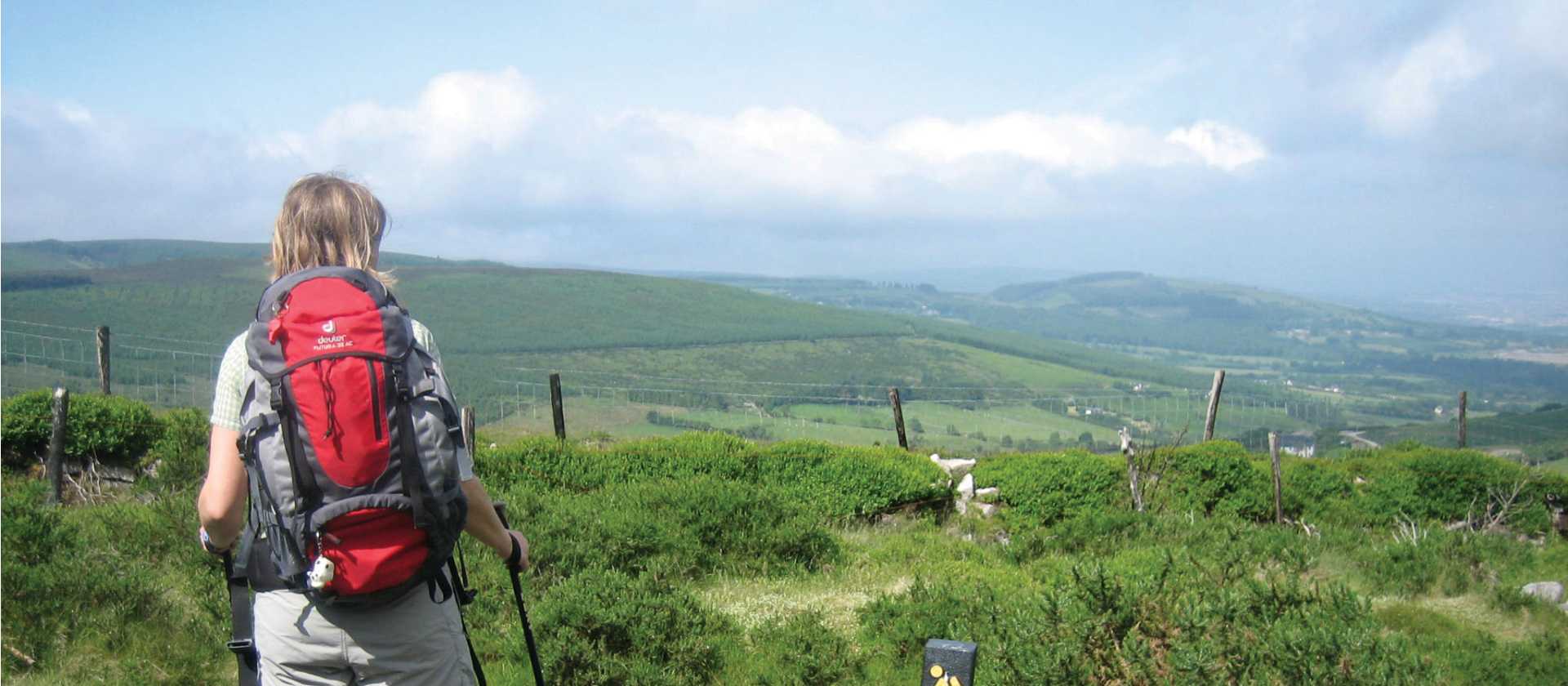 A hiker on the Wicklow Way