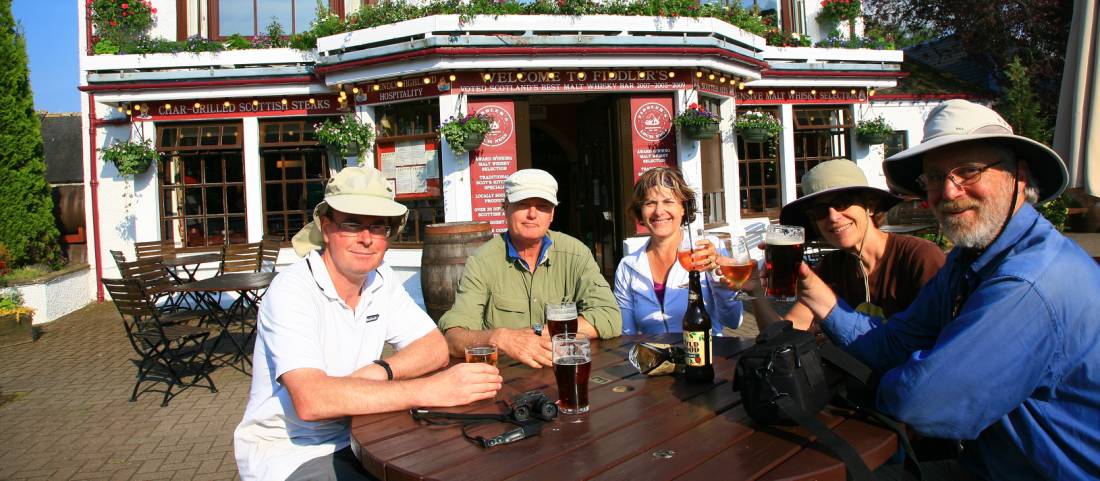 A well earned drink at 'Fiddlers' Pub Drumnadrochit