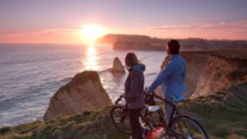 Watch the sun set over the famous Needles, Isle of Wight