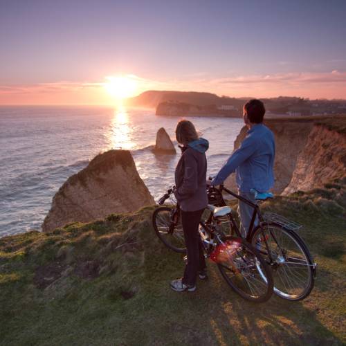 Watch the sun set over the famous Needles, Isle of Wight
