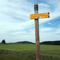 Way marker on the RL Stevenson Trail, GR70, in France | TouN