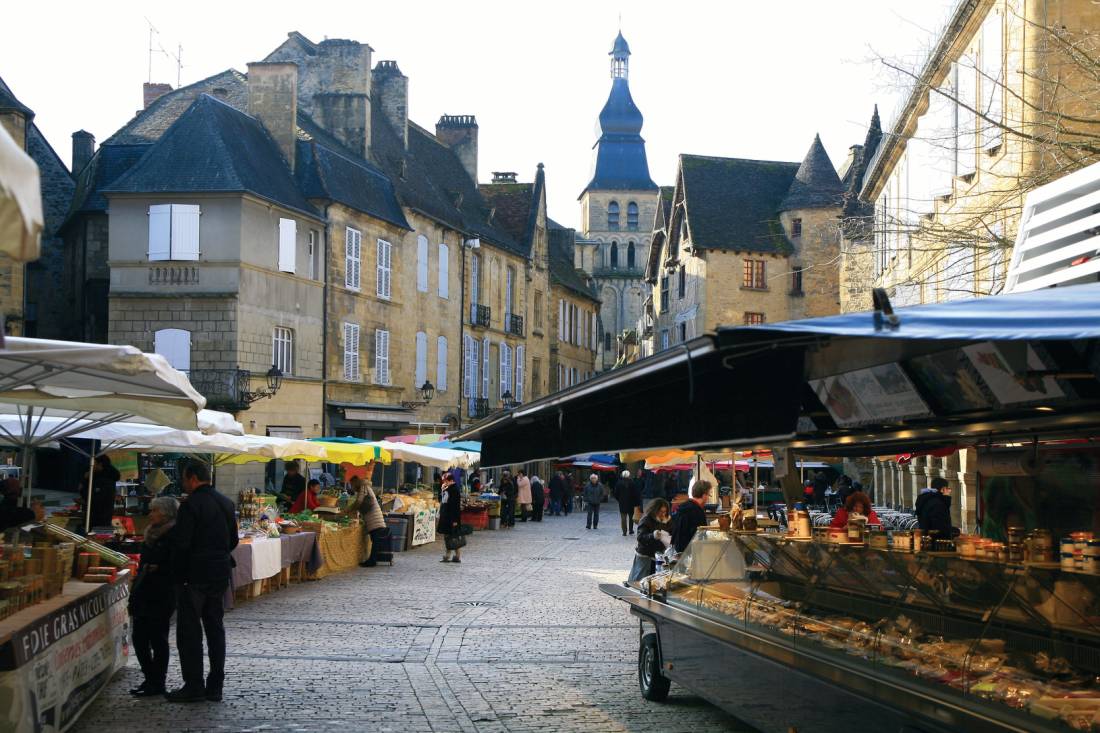 Beautiful local foods at this day market in Sarlat |  <i>Jon Millen</i>