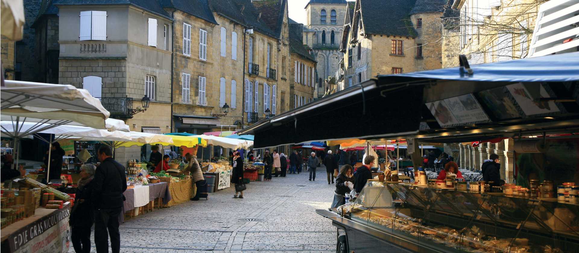 Beautiful local foods at this day market in Sarlat | Jon Millen