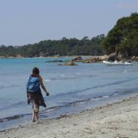 Walking on the Pellegrin Beach on the French Riviera