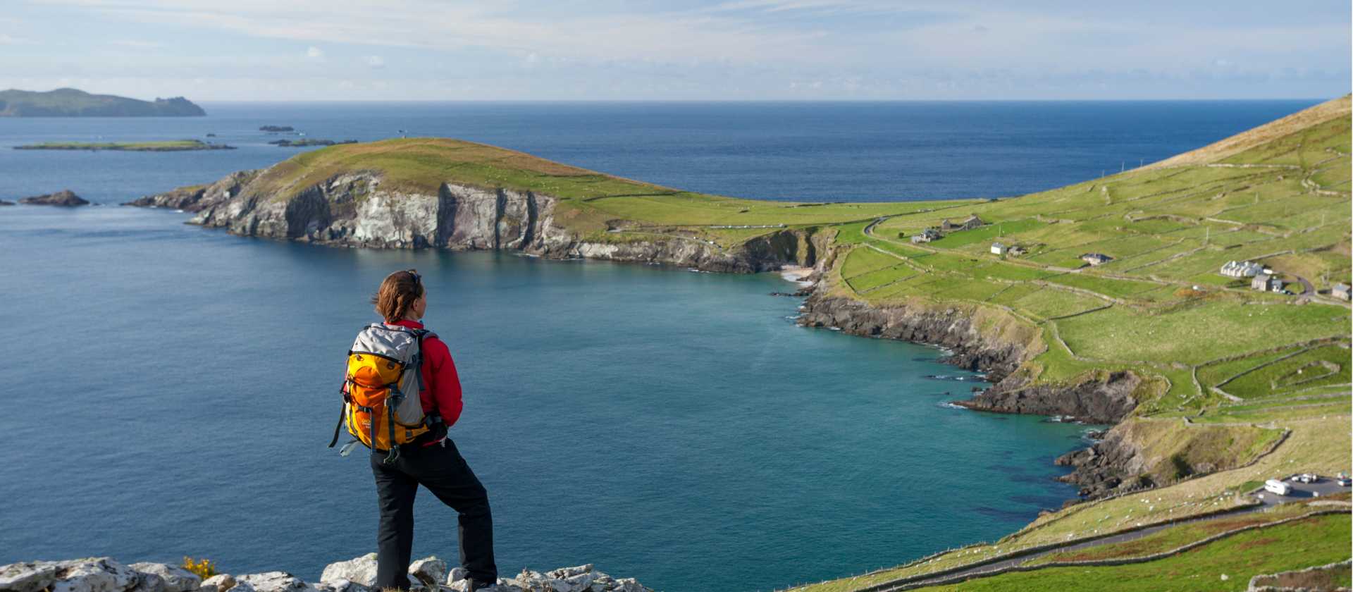 Hiker enjoying the view from Slea Head, Dingle | Gareth McCormack