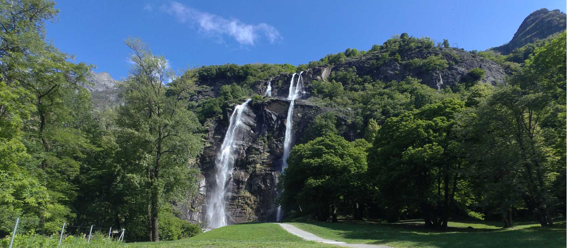Visit the 'broken' waterfalls of Acquafraggia just outside Chiavenna