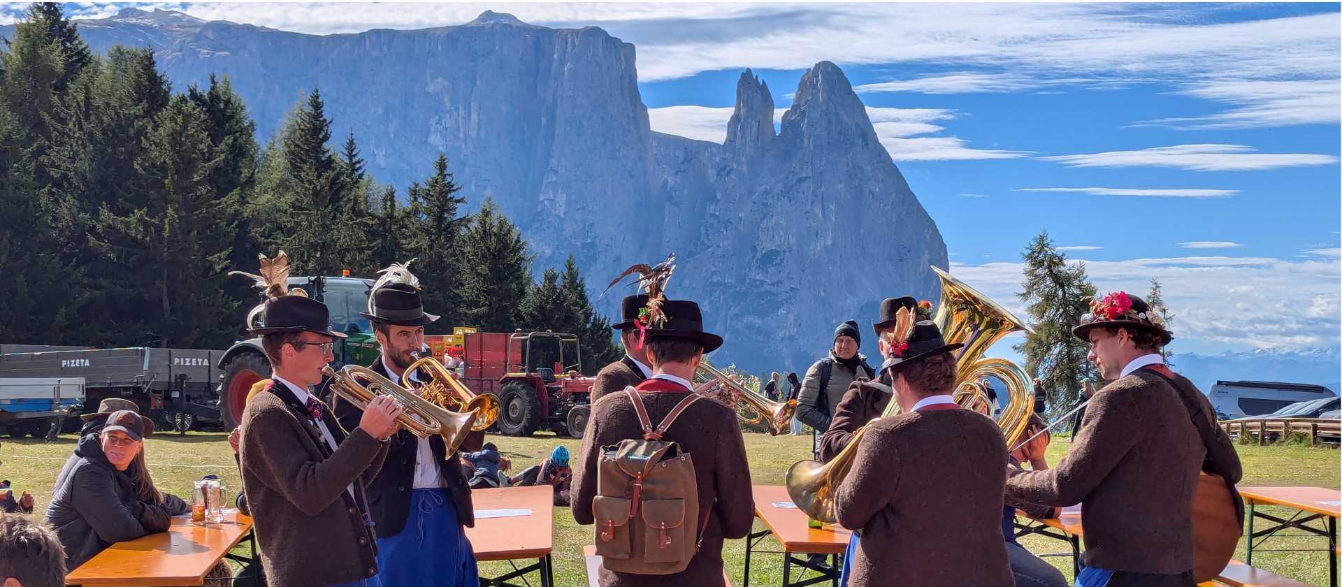 Well refreshed alpine band at a beer and cheese event | John Millen