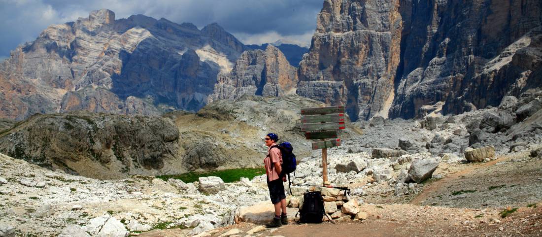 Path Junction Near Lagazuoi, The Dolomites