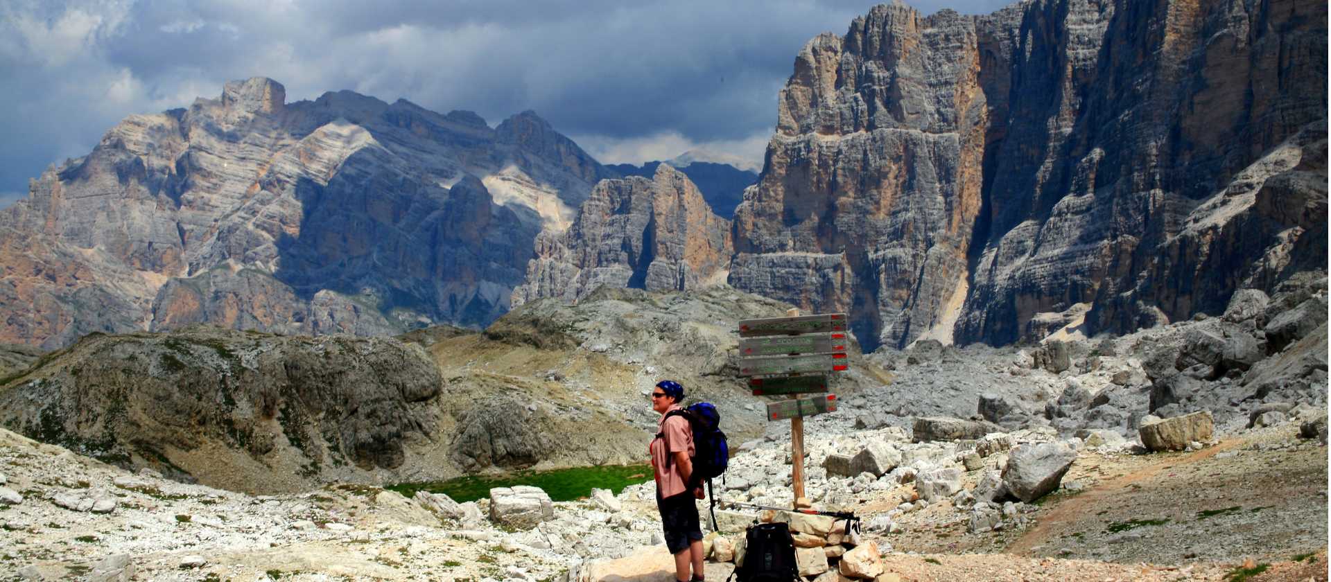 Path Junction Near Lagazuoi, The Dolomites