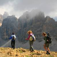 Walking towards Senes-Fanes in The Dolomites