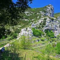 Cliffs and vineyards  along the Via Degli Dei | John Millen