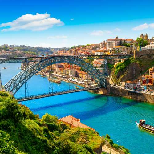The city of Porto on a beautiful summer day.