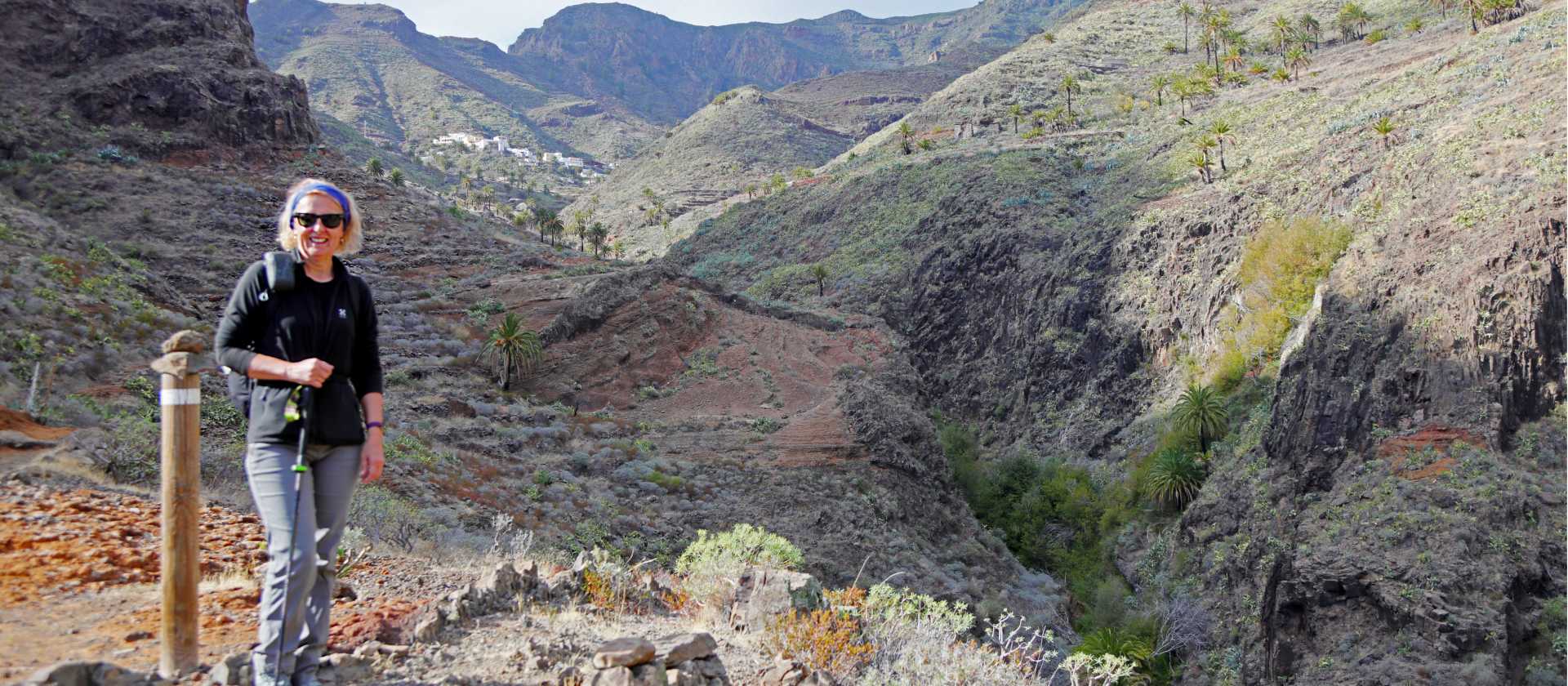A walker on the trail below Imada, La Gomera | John Millen