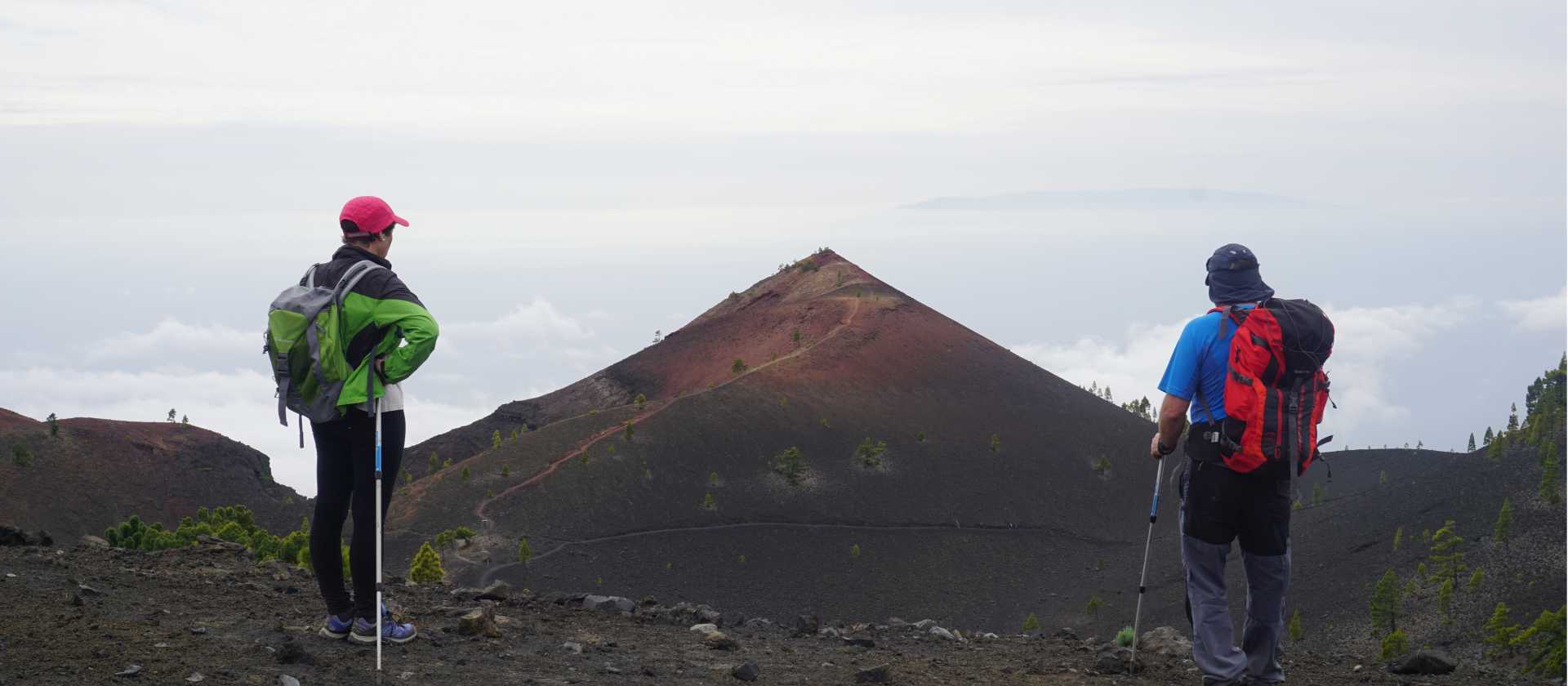 Hikers at Fuencaliente, La Palma