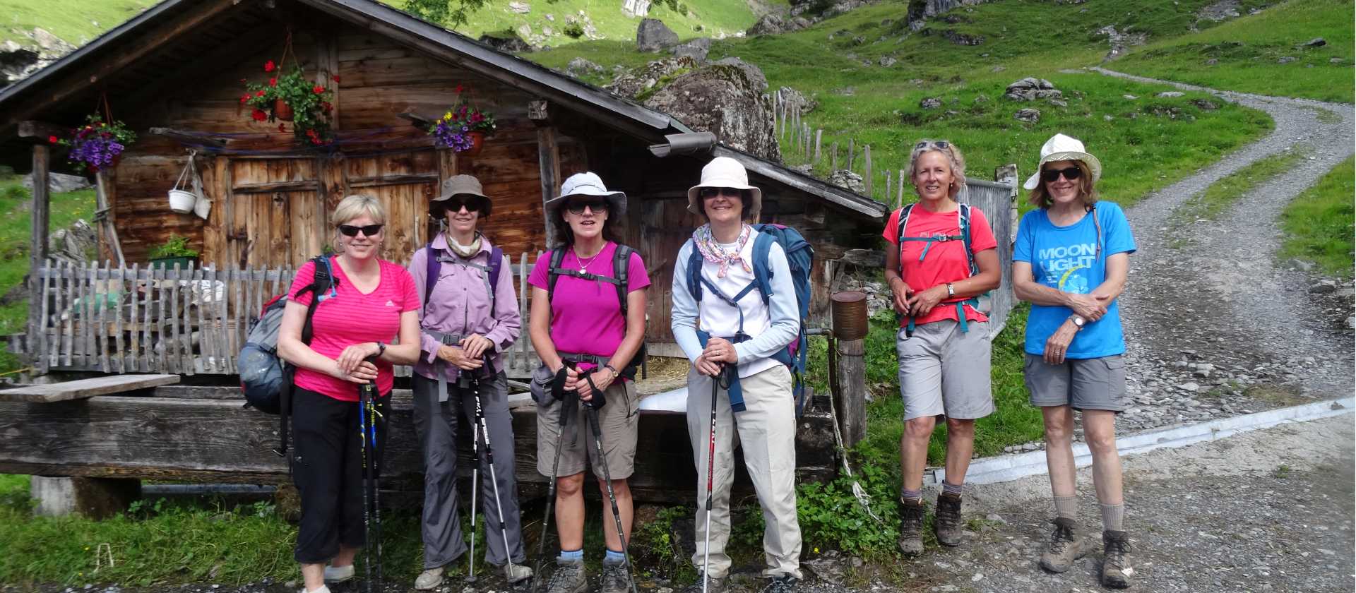 A group of ladies on a guided walking holiday