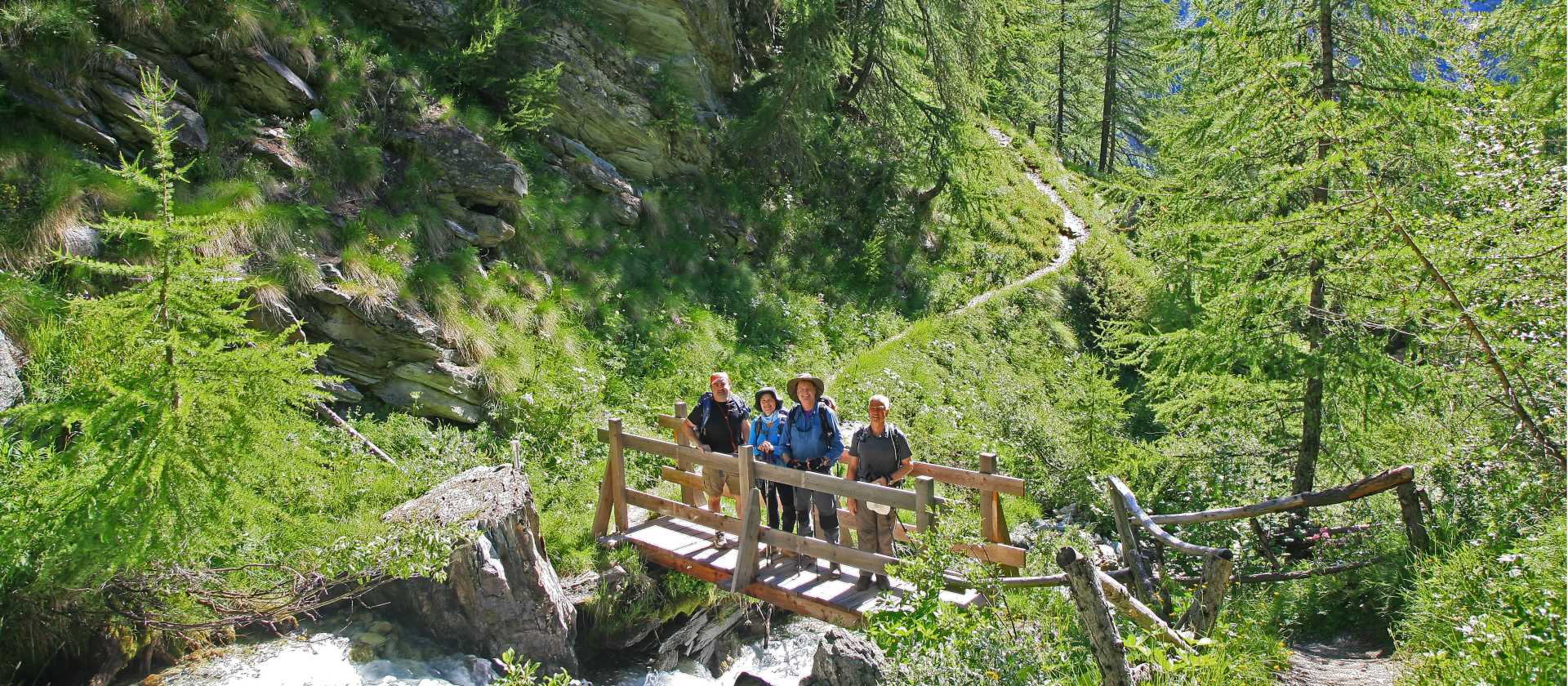 Walkers on the route from Arolla | John Millen
