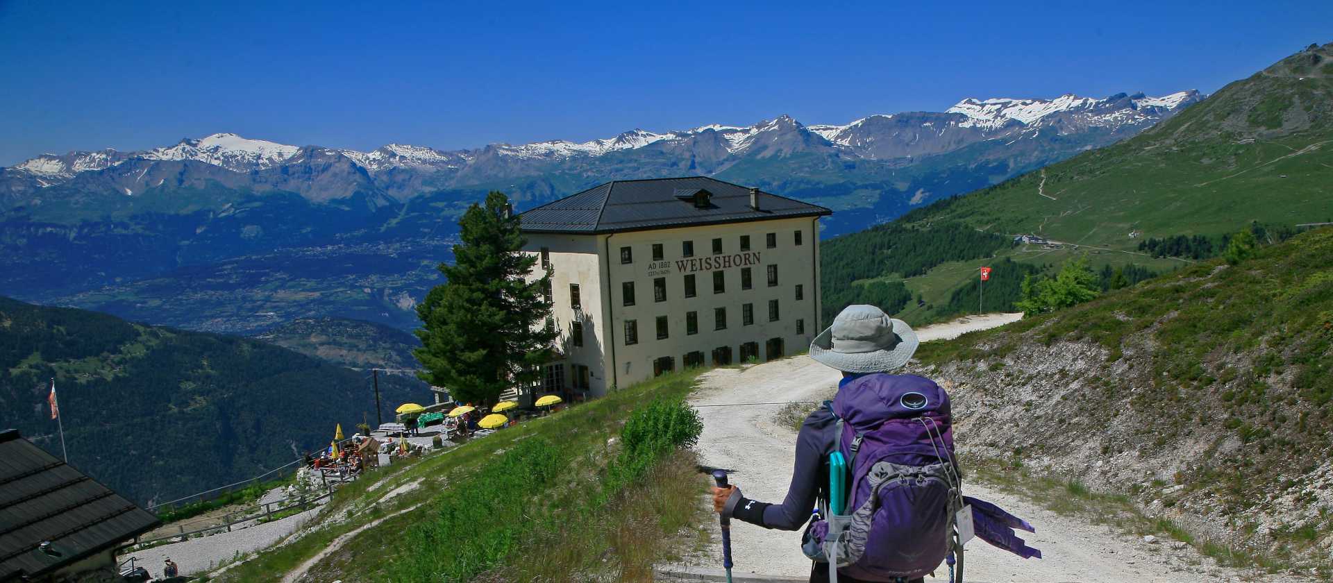 Approaching Hotel de Weisshorn | John Millen