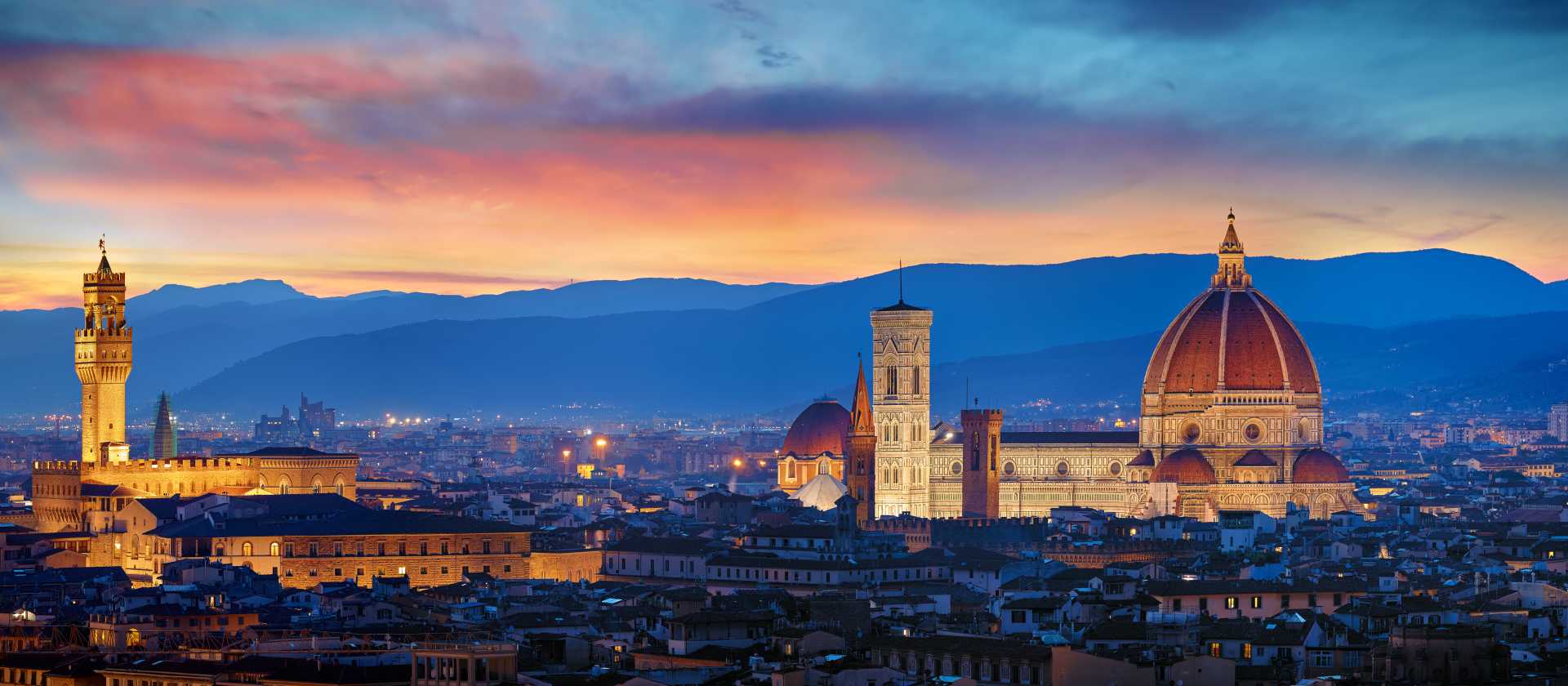 Florence Cathedral lights up the night sky