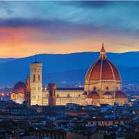Florence Cathedral lights up the night sky