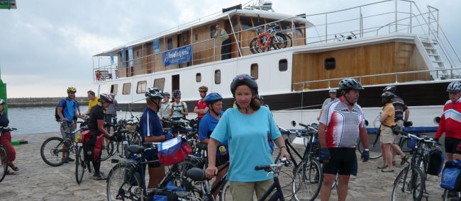 Ready for a day of cycling on our Kvarner Bay Cycle and Sail | Liz Rogan