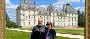 A picture perfect scene in front of the Chateau de Cheverny in France | Merilyn O'Kane
