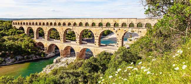 Marvel at the Pont du Gard Roman aqueduct in Provence