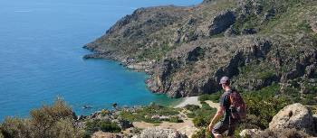 Descending to Lissos Beach in Crete | Jaclyn Lofts