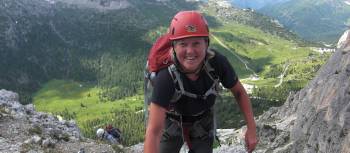 You have to have a head for heights to tackle the Via Ferrata in the Dolomites