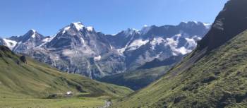 Looking back towards the Rotstock Hut on the Via Alpina | Nicola Croom