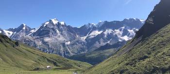 Looking back towards the Rotstock Hut on the Via Alpina | Nicola Croom