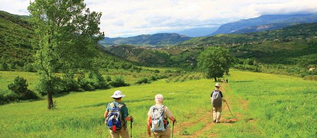 Walking in lush Cilento in Campania, Italy